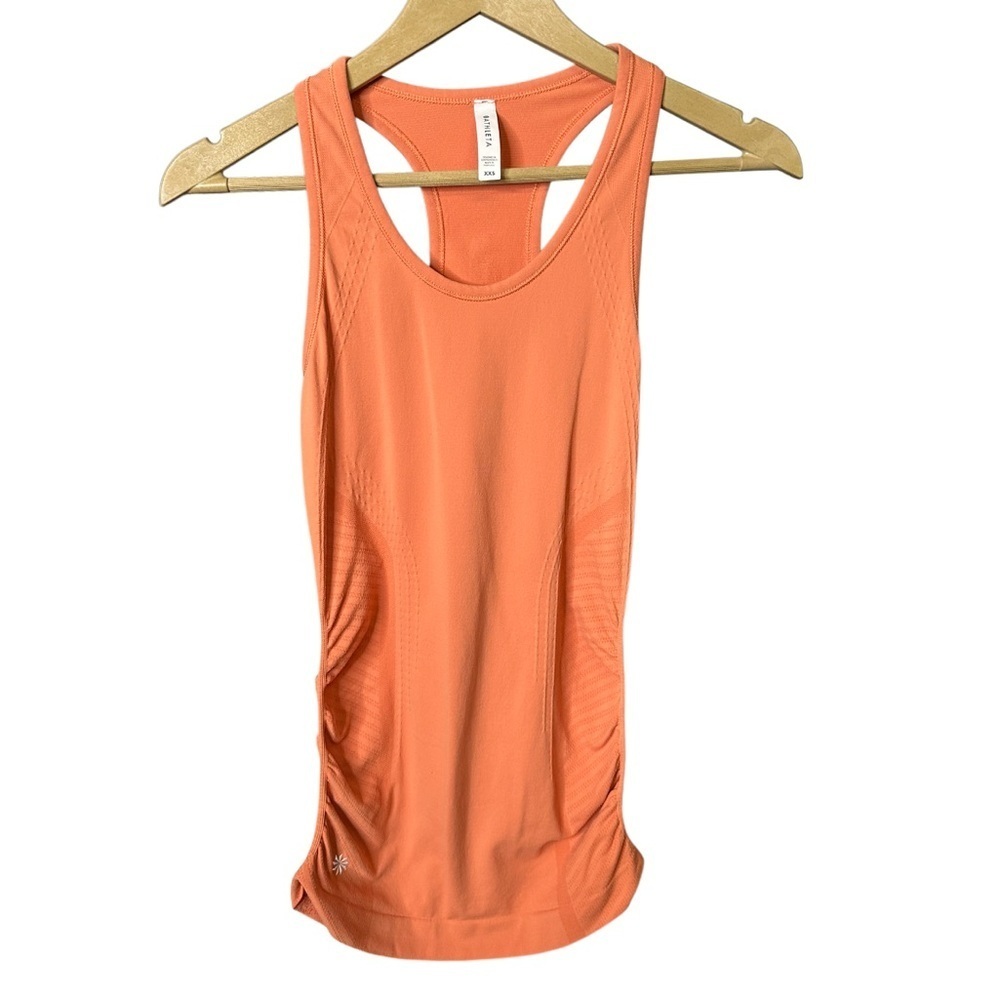 Athleta | Speedlight Seamless Tank | Energetic Peach | Side Ruching | XXS